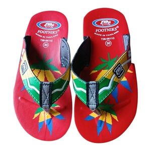 FOOTNIKS‎ Kids Colorful Flip Flops SZ 30